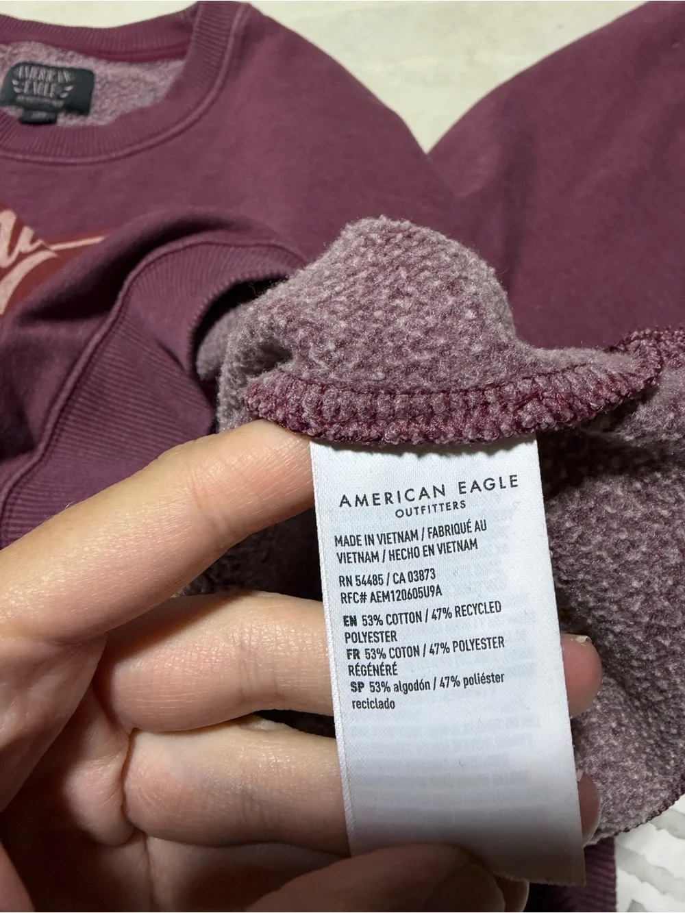 American Eagle Halloween shop Maroon Crewneck Sweatshirt pumpkin miller large